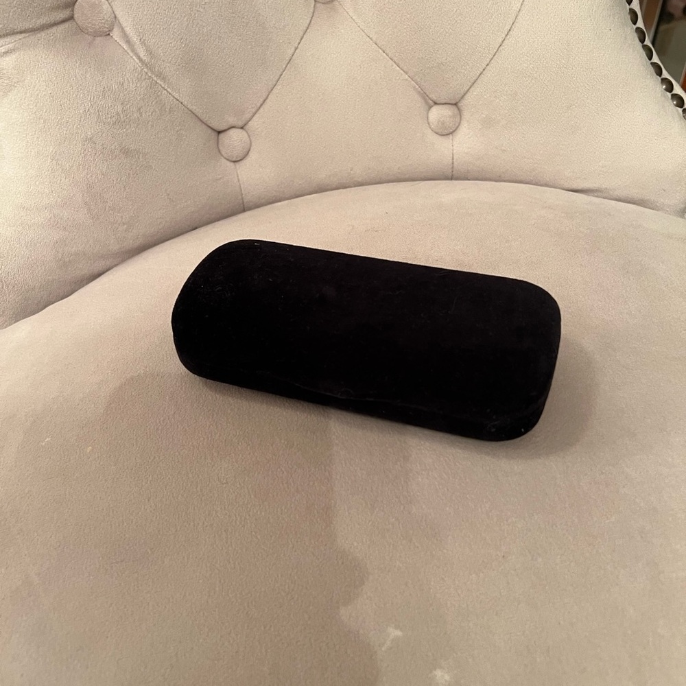 Authentic Gucci black velvet glasses hard case.